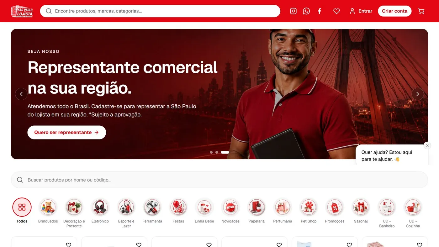 Loja virtual São Paulo do Lojista